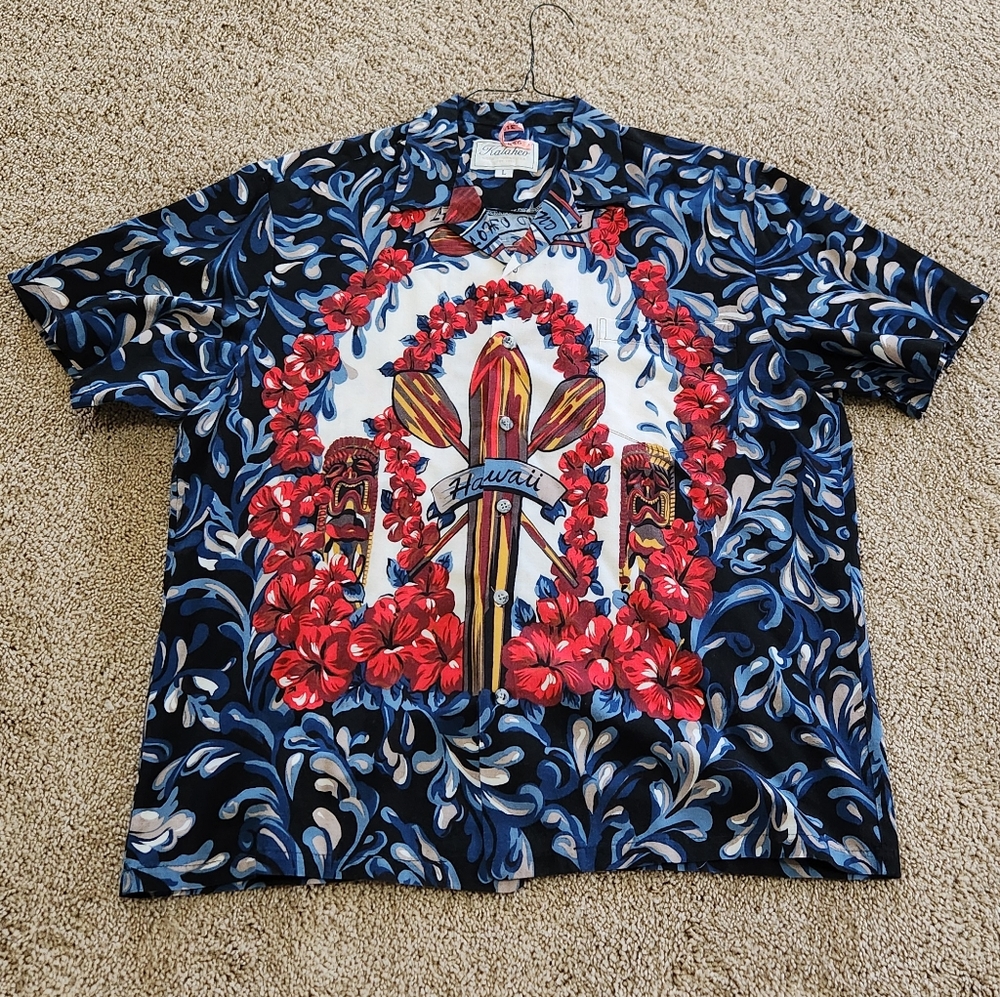 Vintage Kalaheo Mens Large Floral Hawaiian Shirt